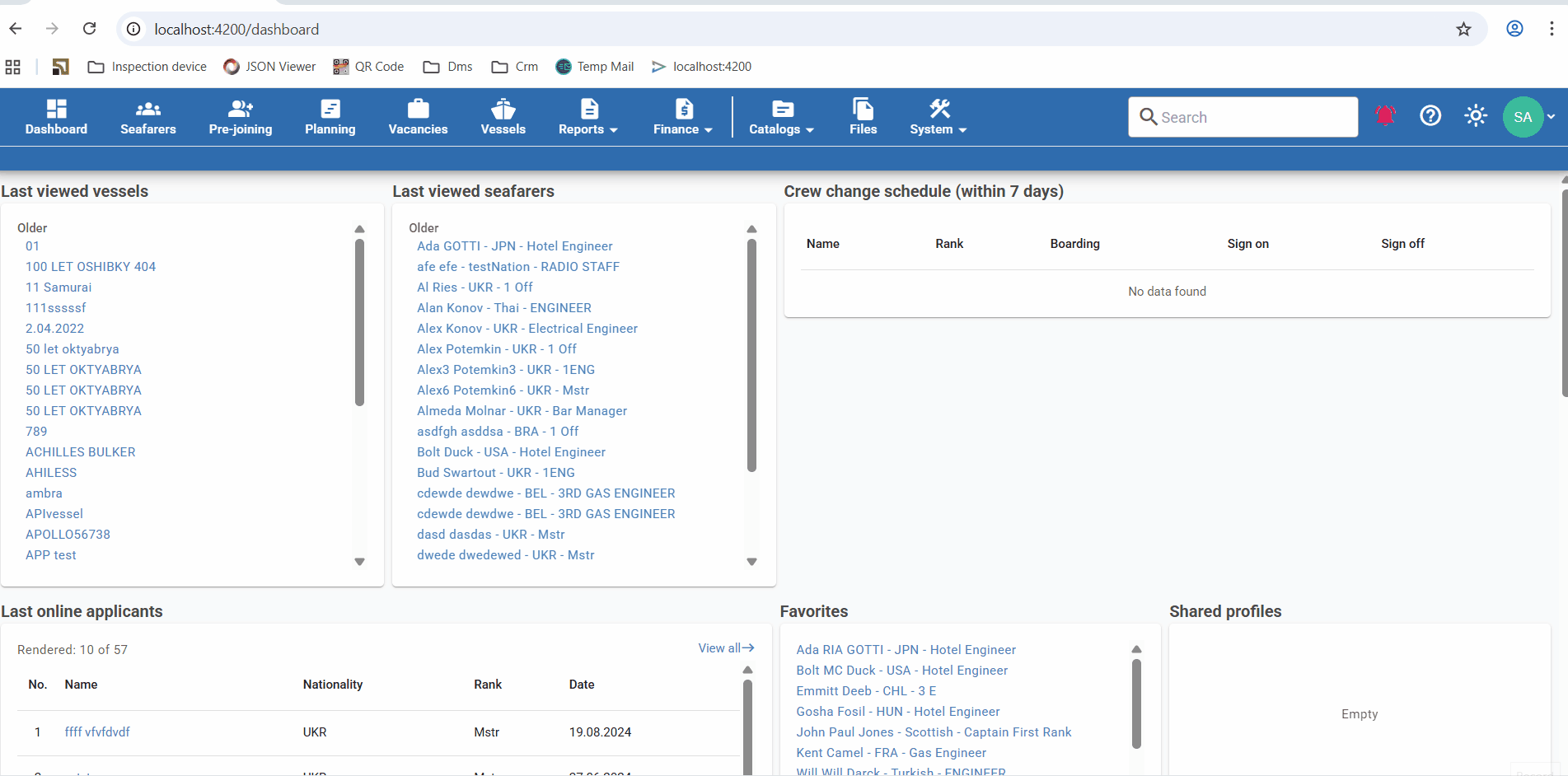 Importing a Seafarer's Profile