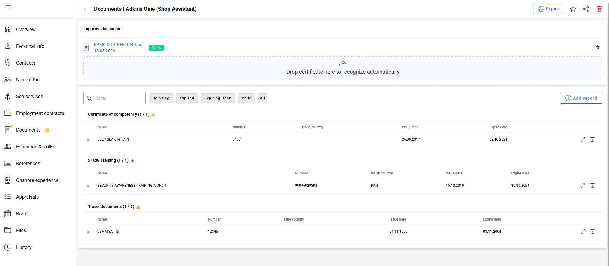 Document Tracking
